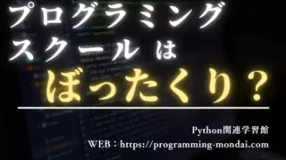 【Python】プログラミングスクールの価格設定は妥当か|元を取るための活用法